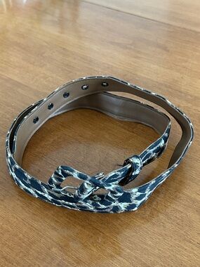PUG Leopard Print Skinny Retro-Style Belt
